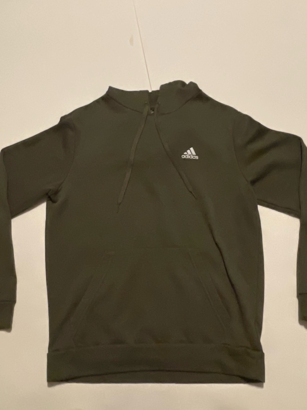 adidas Men's Olive Green Crewneck Pullover Sweatshirt
